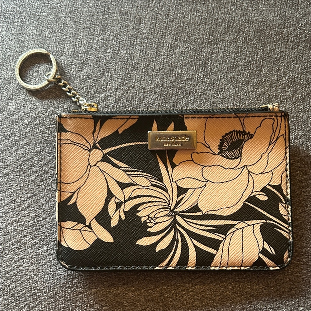 Kate Spade Floral card holder with keychain